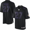 Men Nike Baltimore Ravens &27 Ray Rice Elite Black Impact NFL Jersey