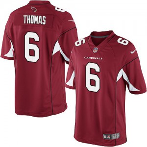 Couleur NFL maillot de l'équipe jeunesse Nike Cardinals de l'Arizona # 6 Logan Thomas Élite rouge