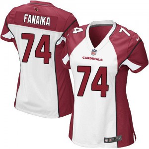 Femmes Nike Arizona Cardinals # 74 Paul Fanaika Élite blanc NFL Maillot Magasin