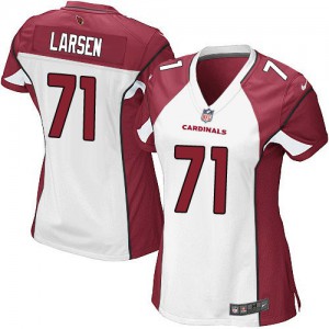 Femmes Nike Arizona Cardinals # 71 Ted Larsen Élite blanc NFL Maillot Magasin