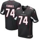 Men Nike Arizona Cardinals &74 Paul Fanaika Elite Black Alternate NFL Jersey