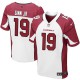 Men Nike Arizona Cardinals &19 Ted Ginn Jr Elite White NFL Jersey