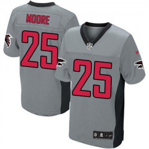 Hommes Nike Atlanta Falcons # 25 William Moore élite gris ombre NFL Maillot Magasin