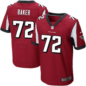 Hommes Nike Atlanta Falcons # 72 Sam Baker élite rouge équipe NFL Maillot Magasin de couleur