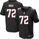 Men Nike Atlanta Falcons &72 Sam Baker Elite Black Alternate NFL Jersey