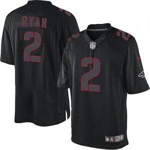Hommes Nike Atlanta Falcons # 2 Matt Ryan Élite Noir Impact NFL Maillot Magasin Hommes Nike Atlanta Falcons # 2 Matt Ryan Élite Noir Impact NFL Maillot Magasin