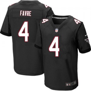 Hommes Nike Atlanta Falcons # 4 Brett Favre Élite noir alternent NFL Maillot Magasin