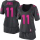 Women Nike Atlanta Falcons &11 Julio Jones Elite Dark Grey Breast Cancer Awareness NFL Jersey