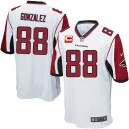 Youth Nike Atlanta Falcons &88 Tony Gonzalez Elite White C Patch NFL Jersey