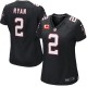 Women Nike Atlanta Falcons &2 Matt Ryan Elite Black Alternate C Patch NFL Jersey