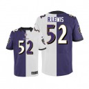 Men Nike Baltimore Ravens &52 Ray Lewis Elite Team/Road Two Tone NFL Jersey