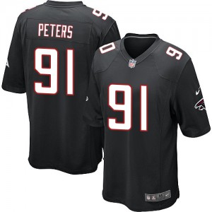 Falcons d'Atlanta de jeunesse Nike # 91 Corey Peters Élite noire remplaçant NFL Maillot Magasin