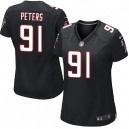 Women Nike Atlanta Falcons &91 Corey Peters Elite Black Alternate NFL Jersey