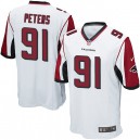 Youth Nike Atlanta Falcons &91 Corey Peters Elite White NFL Jersey