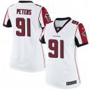 Women Nike Atlanta Falcons &91 Corey Peters Elite White NFL Jersey