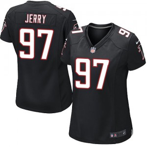 Femmes Nike Atlanta Falcons # 97 Anthony Jerry Élite noire remplaçant NFL Maillot Magasin