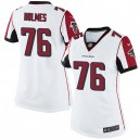 Women Nike Atlanta Falcons &76 Lamar Holmes Elite White NFL Jersey