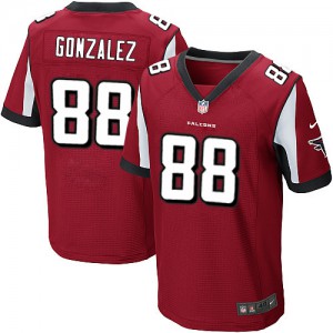 Hommes Nike Atlanta Falcons # 88 Tony Gonzalez Élite rouge couleur NFL maillot de Team