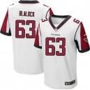 Men Nike Atlanta Falcons &63 Justin Blalock Elite White NFL Jersey