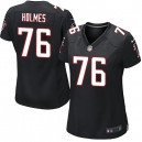 Women Nike Atlanta Falcons &76 Lamar Holmes Elite Black Alternate NFL Jersey