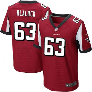 Hommes Nike Atlanta Falcons # 63 Justin Blalock Élite rouge couleur NFL maillot de Team
