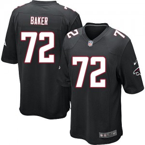 Falcons d'Atlanta de jeunesse Nike # 72 Sam Baker Élite noire remplaçant NFL Maillot Magasin