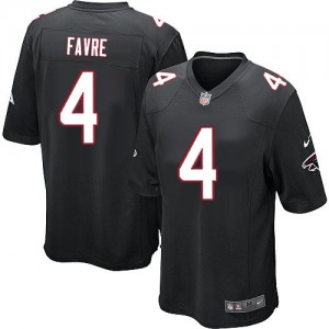 Falcons d'Atlanta de jeunesse Nike # 4 Brett Favre Élite noir alternent NFL Maillot Magasin