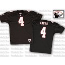 Men Mitchell and Ness Atlanta Falcons &4 Brett Favre Authentic Black Throwback NFL Jersey