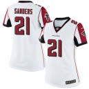 Women Nike Atlanta Falcons &21 Deion Sanders Elite White NFL Jersey