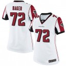 Women Nike Atlanta Falcons &72 Sam Baker Elite White NFL Jersey