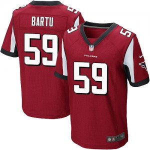 Hommes Nike Atlanta Falcons # 59 Joplo Bartu élite rouge équipe NFL Maillot Magasin de couleur