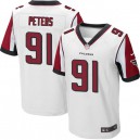 Men Nike Atlanta Falcons &91 Corey Peters Elite White NFL Jersey