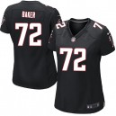Women Nike Atlanta Falcons &72 Sam Baker Elite Black Alternate NFL Jersey
