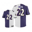 Men Nike Baltimore Ravens &22 Jimmy Smith Elite Team/Road Two Tone NFL Jersey