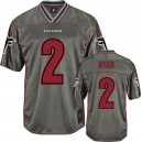 Men Nike Atlanta Falcons &2 Matt Ryan Elite Grey Vapor NFL Jersey