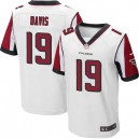 Men Nike Atlanta Falcons &19 Drew Davis Elite White NFL Jersey