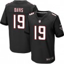 Men Nike Atlanta Falcons &19 Drew Davis Elite Black Alternate NFL Jersey