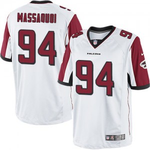 Falcons d'Atlanta de jeunesse Nike # 94 Jonathan Massaquoi Élite blanc NFL Maillot Magasin