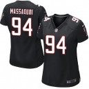 Women Nike Atlanta Falcons &94 Jonathan Massaquoi Elite Black Alternate NFL Jersey