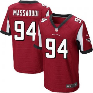 Hommes Nike Atlanta Falcons # 94 Jonathan Massaquoi Élite rouge couleur NFL maillot de Team