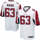 Youth Nike Atlanta Falcons &63 Justin Blalock Elite White NFL Jersey