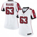 Women Nike Atlanta Falcons &63 Justin Blalock Elite White NFL Jersey