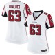 Women Nike Atlanta Falcons &63 Justin Blalock Elite White NFL Jersey