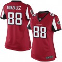 Women Nike Atlanta Falcons &88 Tony Gonzalez Elite Red Team Color NFL Jersey