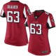 Women Nike Atlanta Falcons &63 Justin Blalock Elite Red Team Color NFL Jersey