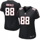 Women Nike Atlanta Falcons &88 Tony Gonzalez Elite Black Alternate NFL Jersey