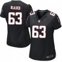 Women Nike Atlanta Falcons &63 Justin Blalock Elite Black Alternate NFL Jersey