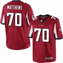 Youth Nike Atlanta Falcons &70 Jake Matthews Elite Red Team Color NFL Jersey