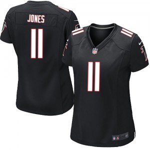 Femmes Nike Atlanta Falcons # 11 Julio Jones Élite noire remplaçant NFL Maillot Magasin