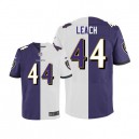 Men Nike Baltimore Ravens &44 Vonta Leach Elite Team/Road Two Tone NFL Jersey